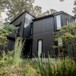 Potomac True Black windows on modern home