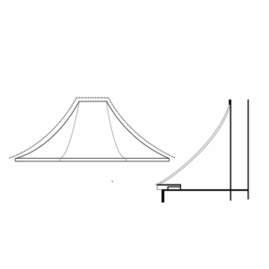 Concave roof pitch for bya/bow
