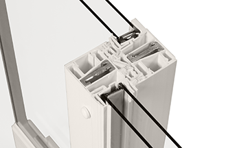 7000 Series Patio Door features extruded vinyl